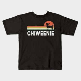 Vintage Style Chiweenie Silhouette Shirt Kids T-Shirt